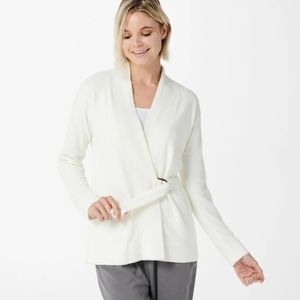 Barefoot Dreams - CozyChic Lite Side Tie Cardigan Sweater -  Pearl